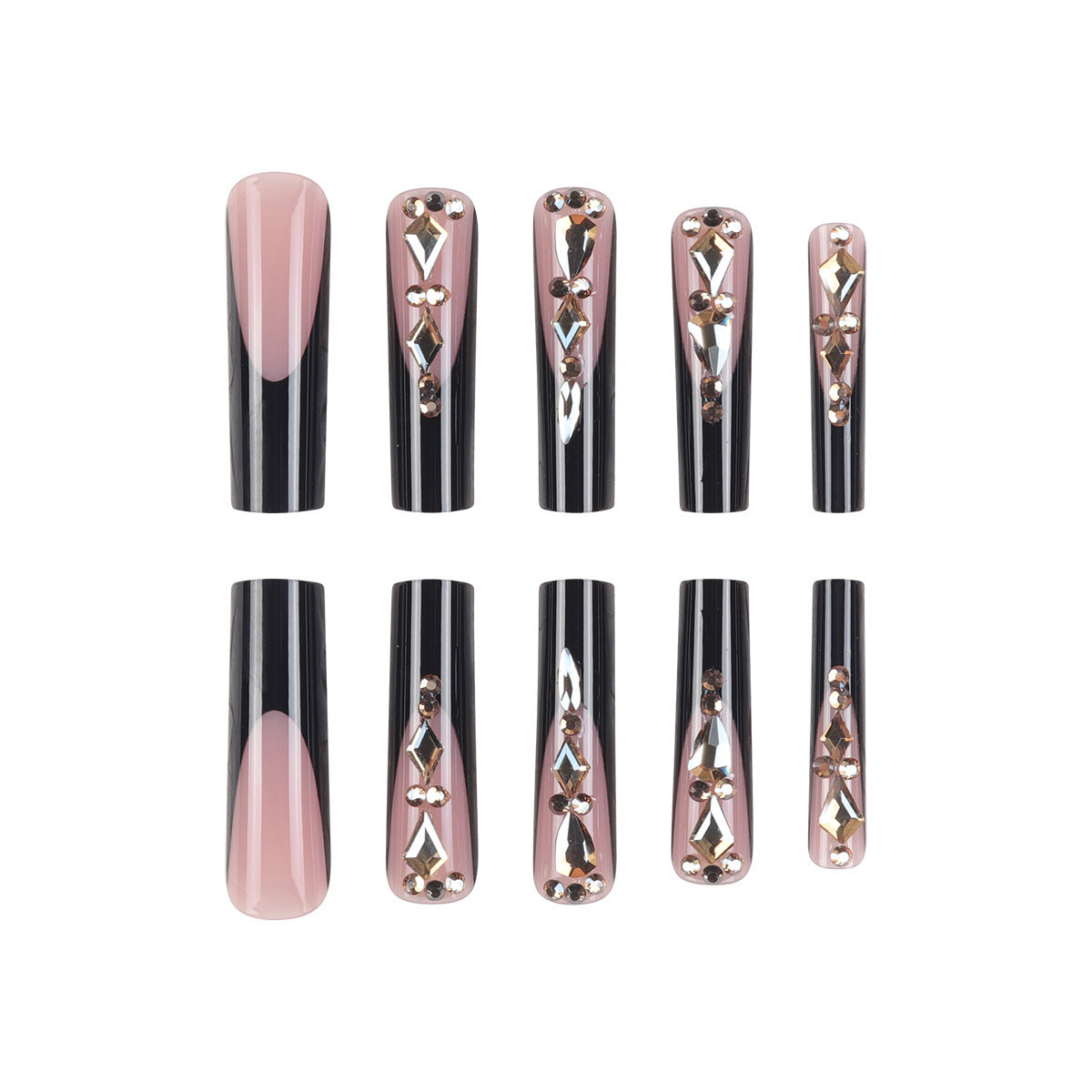 Glamouröse Stiletto Press-On Nägel mit Strass-Akzenten Brehn 1789085937