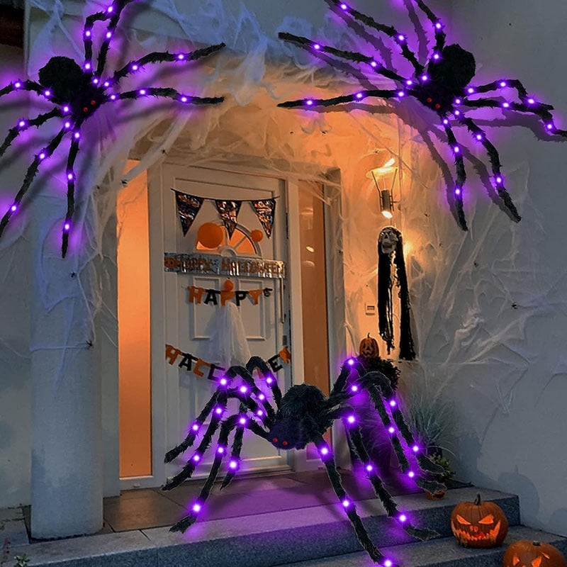 Dekorative und leuchtende Halloween-Spinne