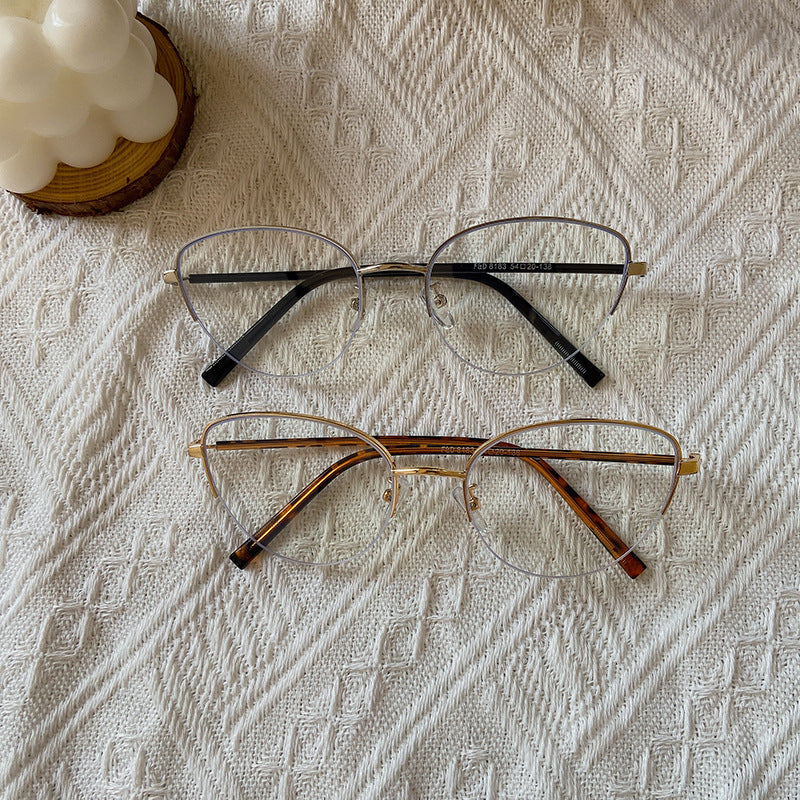 Modische Cat-Eye Sonnenbrille mit Feinem Metallrahmen Brehn
