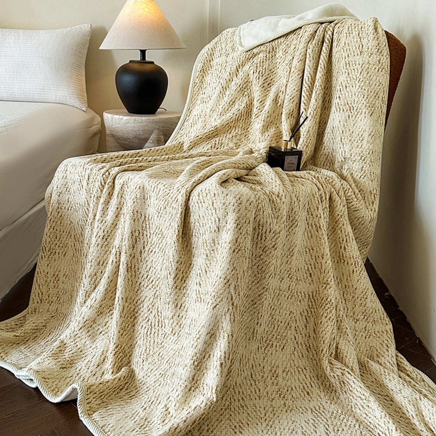 Texturiertes Strickfleece-Decke Brehn