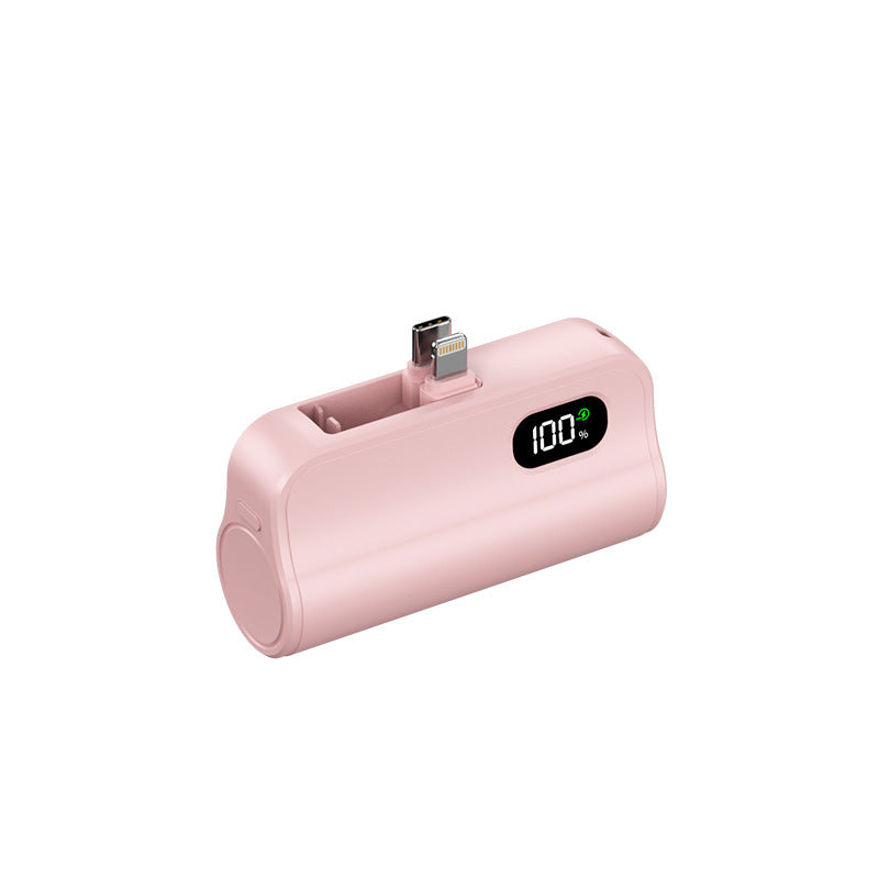 Tragbare Powerbank mit integriertem Ladeanschluss und digitaler Ladestation Brehn