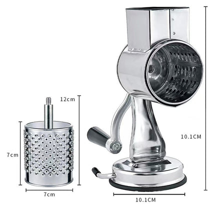 Rotary Multi-Drum Manual Grater and Slicer