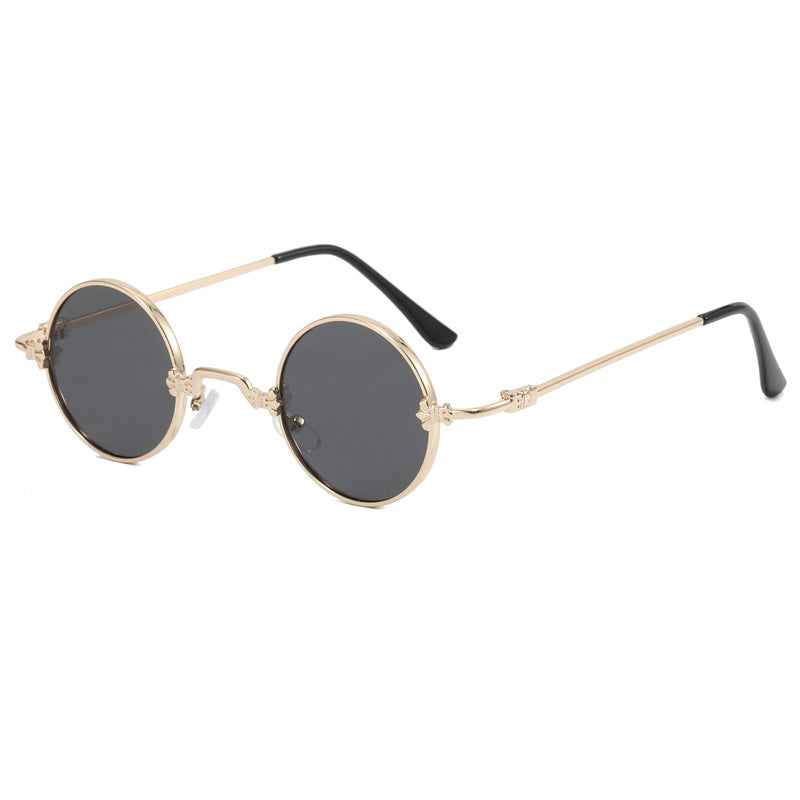 Damen modische runde Brille mit hochwertigem Metallrahmen und flexiblen Bügeln Brehn
