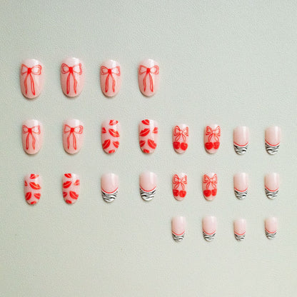 Künstlerisches Schleifen- und Kuss-Nagelkunst-Set