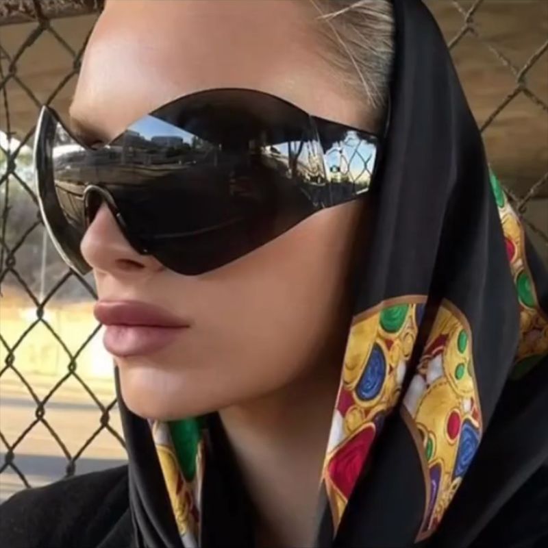 Damen visierartige Sonnenbrille mit innovativem Schutzdesign Brehn