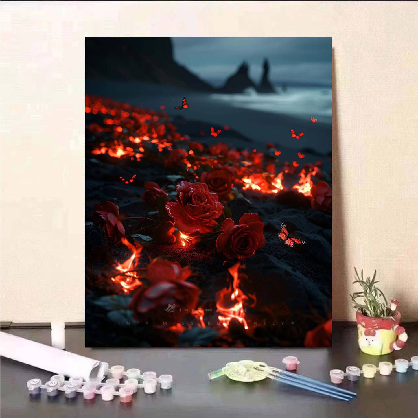 Floral Fantasy Malen nach Zahlen Wandkunst Brehn