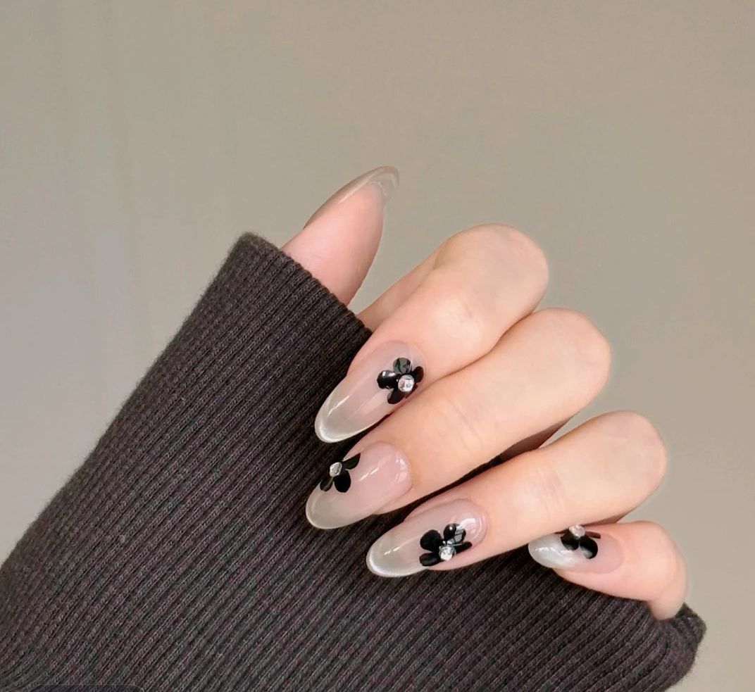 Trendy Ombre Leopard Print Press-On Nägel Brehn