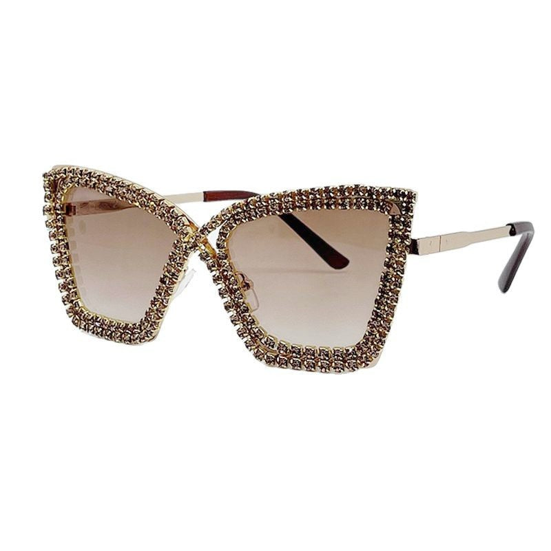 Damen Sonnenbrille mit glamourösem Kristallbesatz Brehn