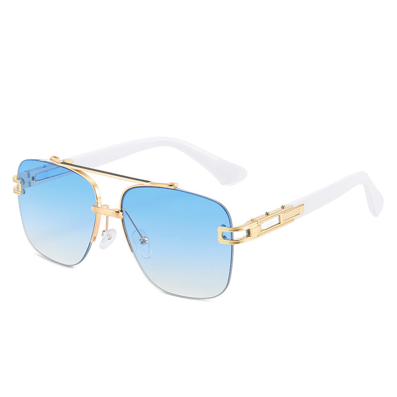 Damen Modische quadratische Sonnenbrille mit elegantem Metallrahmen Brehn