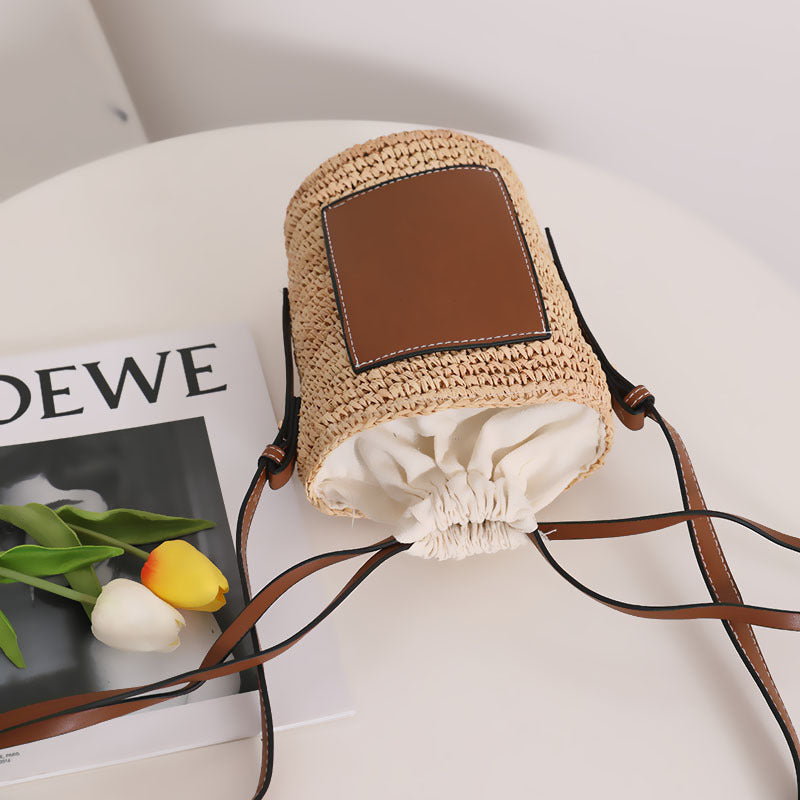 Modische Rucksacktasche Aus Geflochtenem Material Brehn