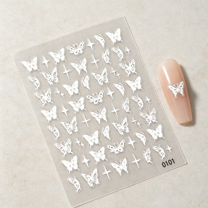 Schmetterling Nagelkunst Aufkleber