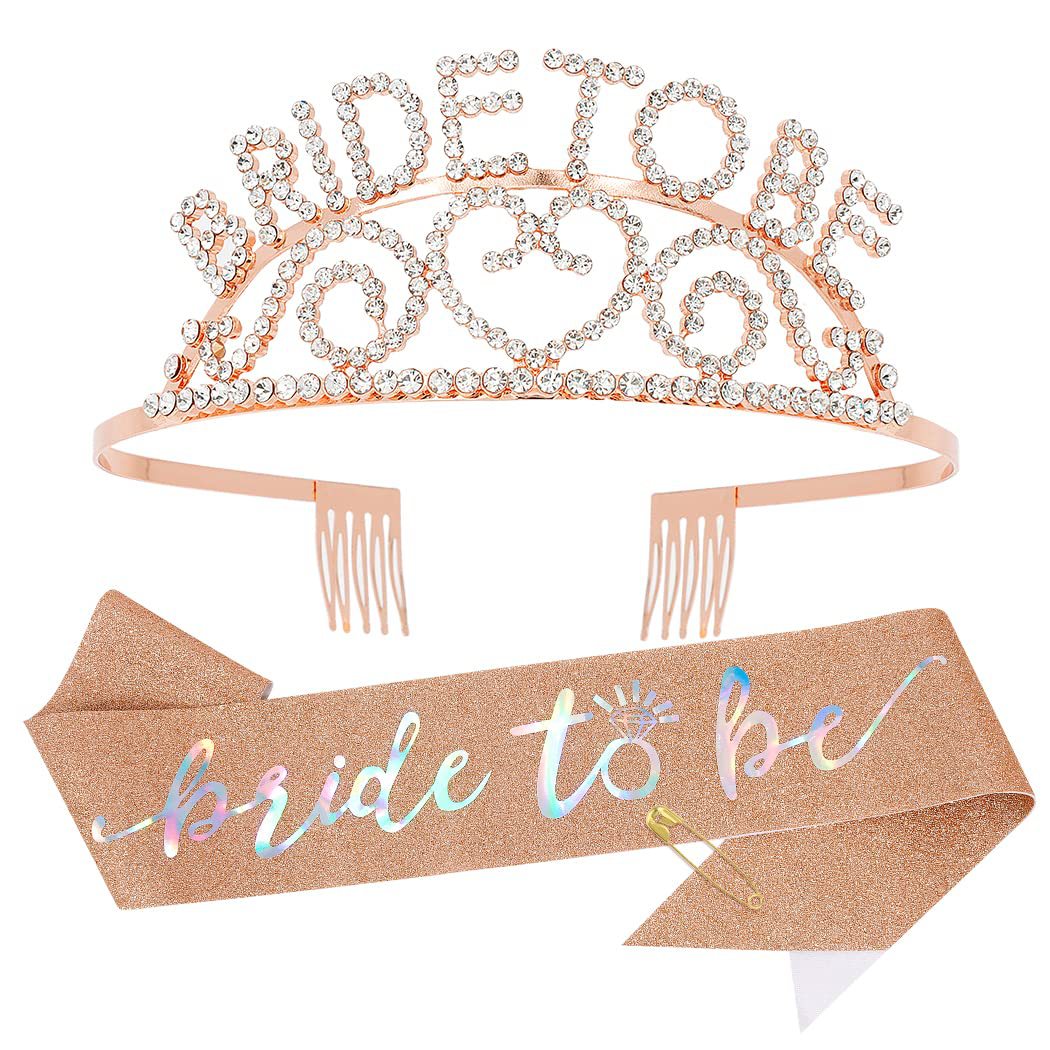 Damen Glitzernde Tiara mit Herzmotiven Brehn