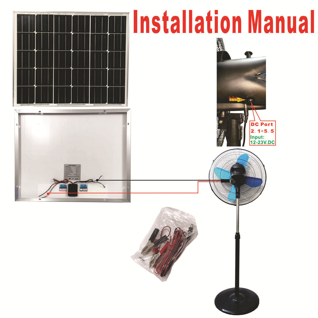 Unisex Solarbetriebener Standventilator von Brehn