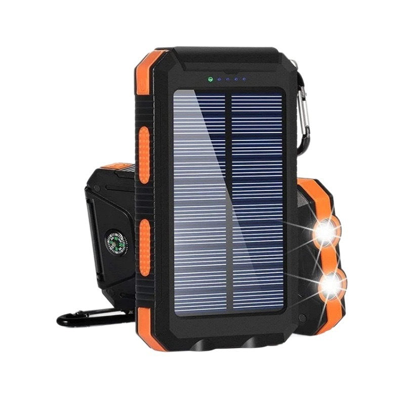 Solarbetriebene Powerbank mit robustem Design und integrierter Schnellladefunktion Brehn