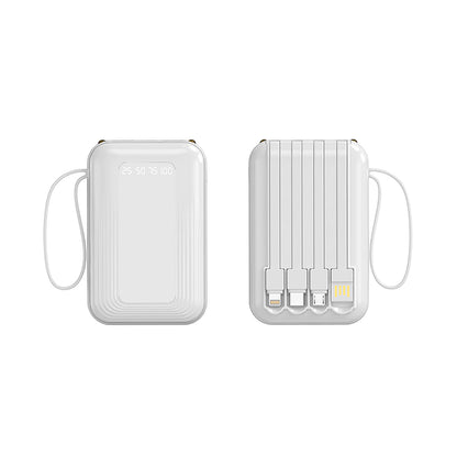 Multifunktionale Powerbank mit Integriertem Kabelsystem Brehn