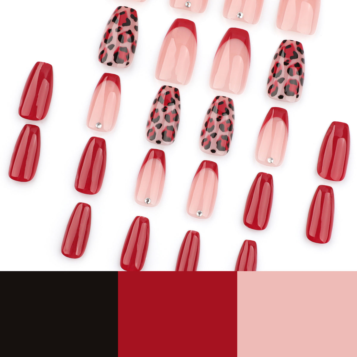 Künstliche Nagelkunst mit eleganten Leopardenmustern Brehn