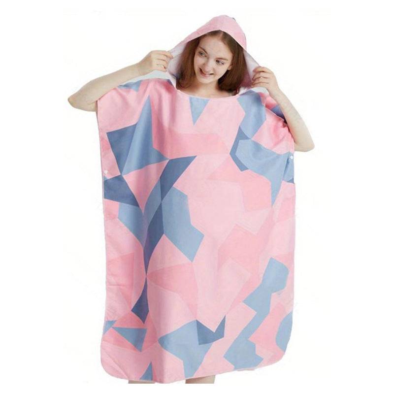 Badeponcho mit stylischem Design und praktischer Kapuze Brehn