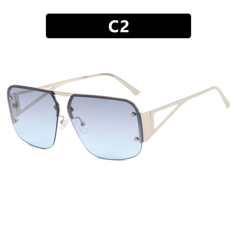 Damen oversized geometrische Sonnenbrille mit glatten Linien und schützendem UV-Filter Brehn