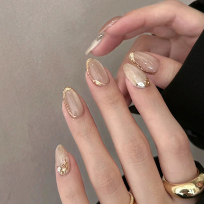 Premium Glittery Press-On Nail Set Brehn