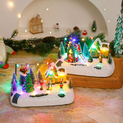 Einkaufszentrum Weihnachtsdorf mit Leuchtenden Figuren Brehn