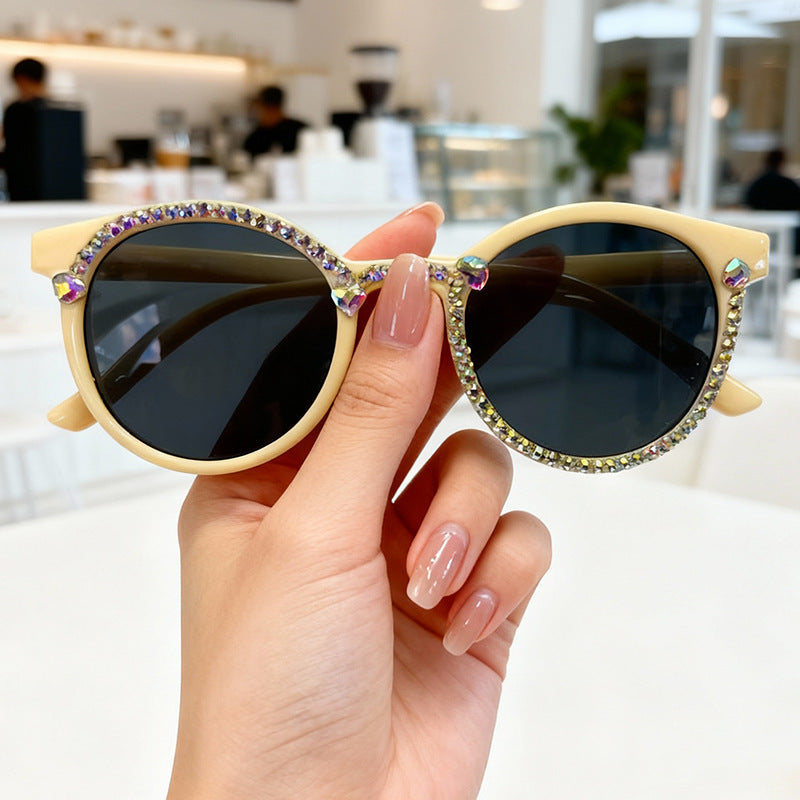 Kristallverzierte Katzenaugen-Sonnenbrille Brehn