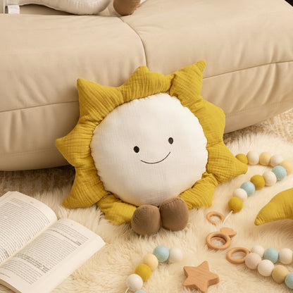 Niedliches Wolken-Kuschelkissen mit Hundemotiv und Chenille‑Kontur Brehn