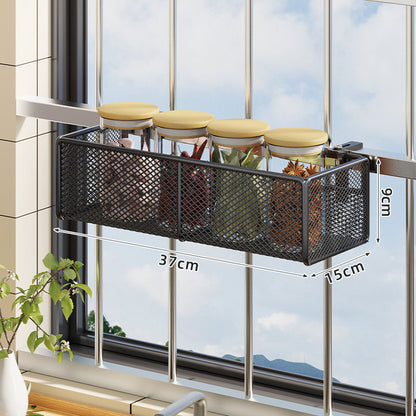 Fenster-Montierter Netz-Gewürzregal und Bar Hängeleiste Organizer