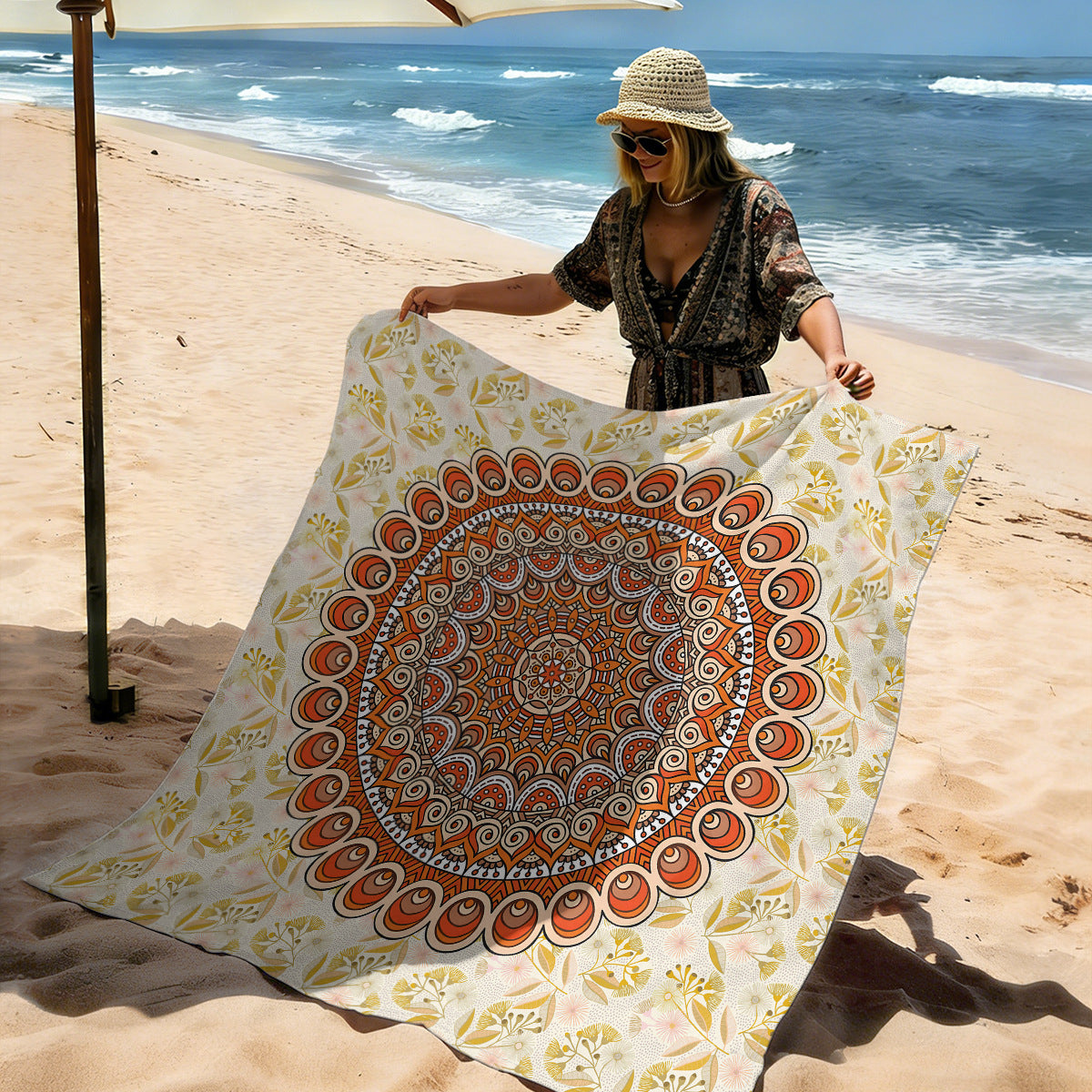 Mandala Design Strandmatte Brehn
