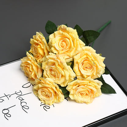 Premium Künstlicher Blumenkopf Rosenstrauß