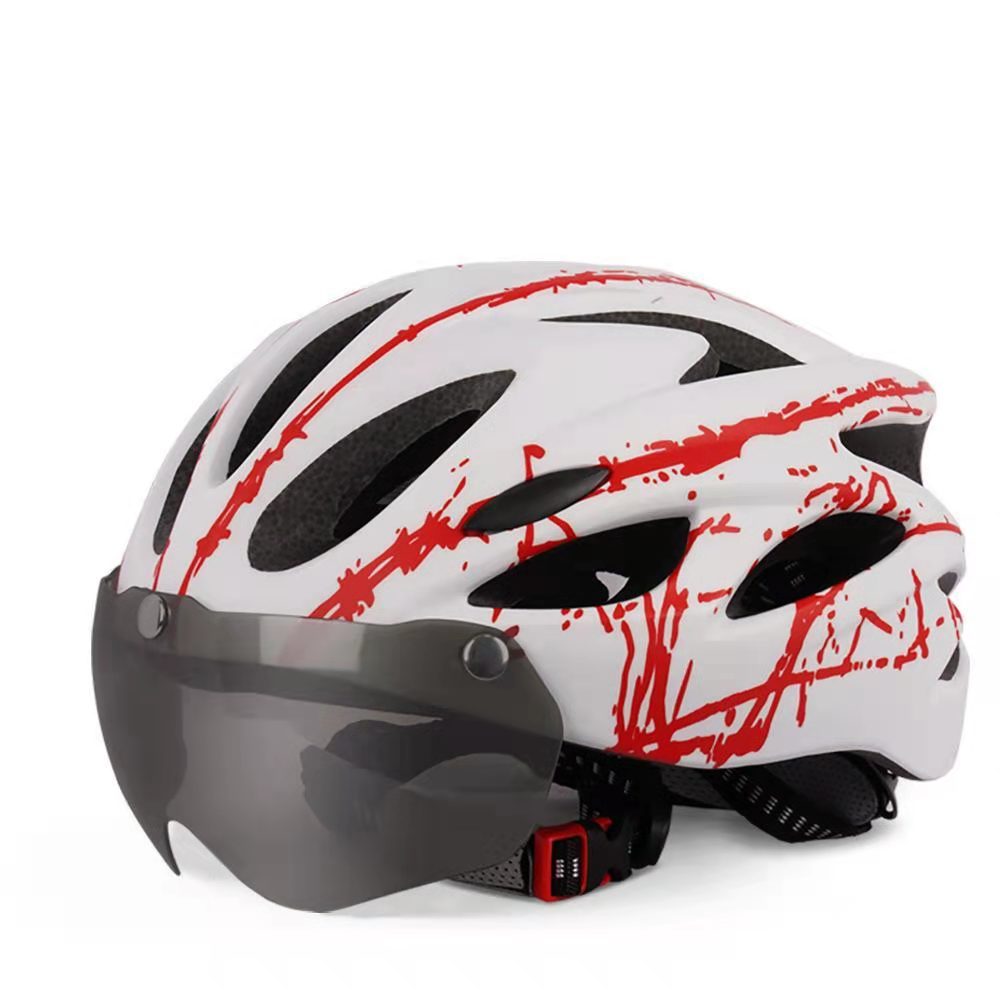 leichtgewichtiger ventillierter Fahrradhelm mit verstellbarem Anpassungssystem und abnehmbaremVisier Brehn
