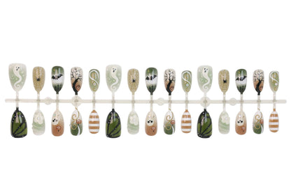 Halloween Kunstnagelset mit gruseligen Motiven Brehn