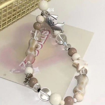 Hund-Themen Charm Perlenarmband Brehn