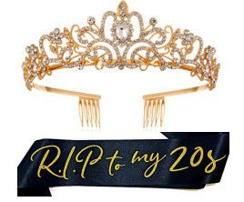 Damen glamouröse Tiara mit elegantem Design und stabilen Haarkämmen Brehn