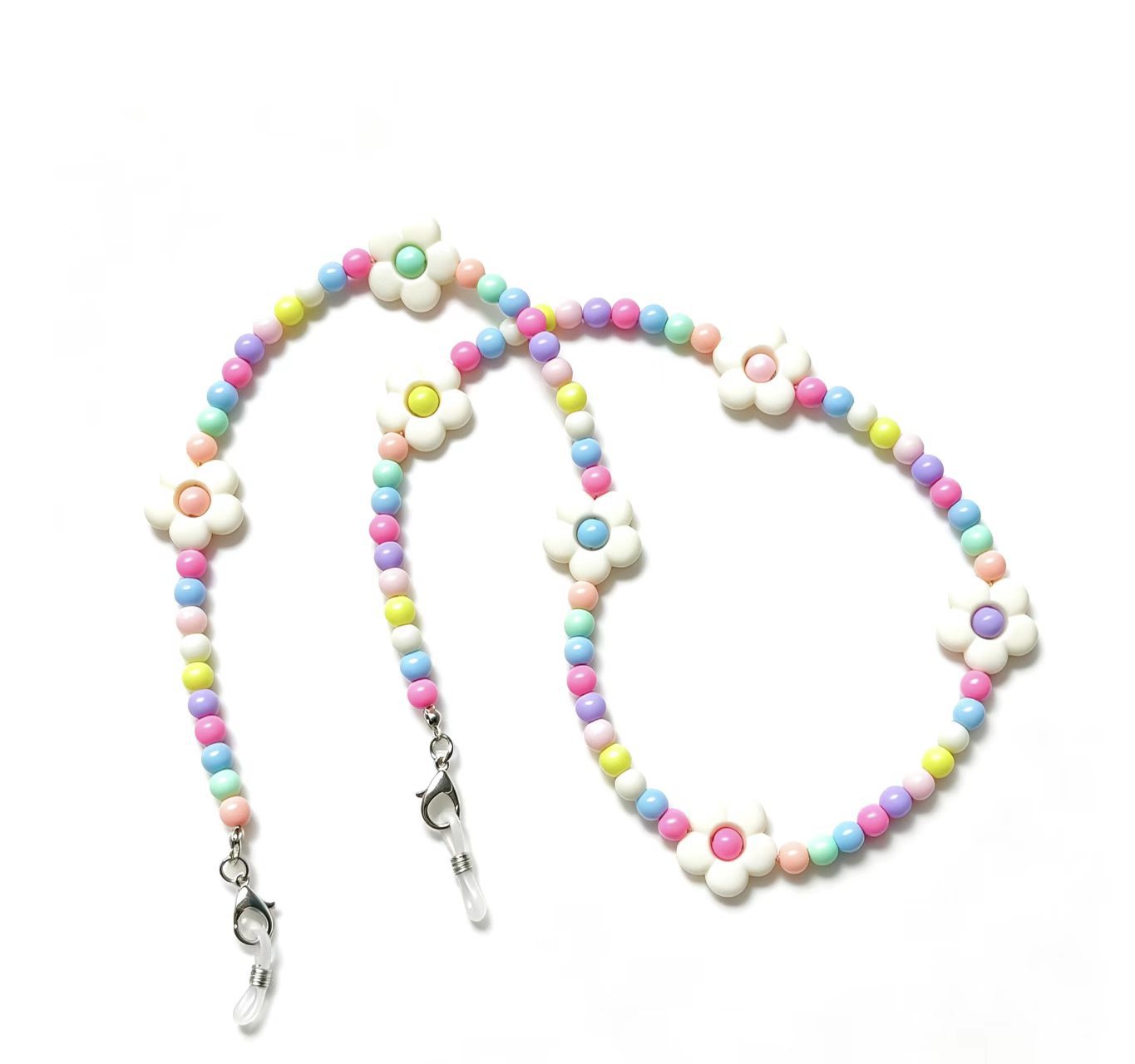 Verspielte Brillenhalterkette mit Blumenmotiven Brehn