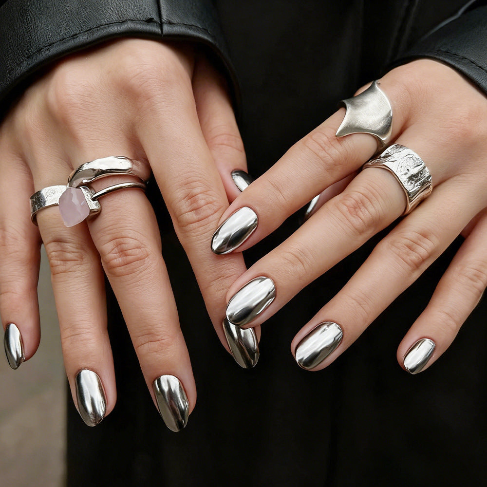 Metallic Finish Nail Art Brehn