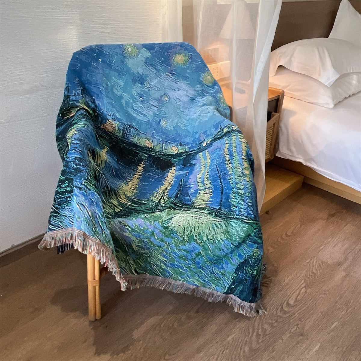 Künstlerisch handgewebte Wohndecke