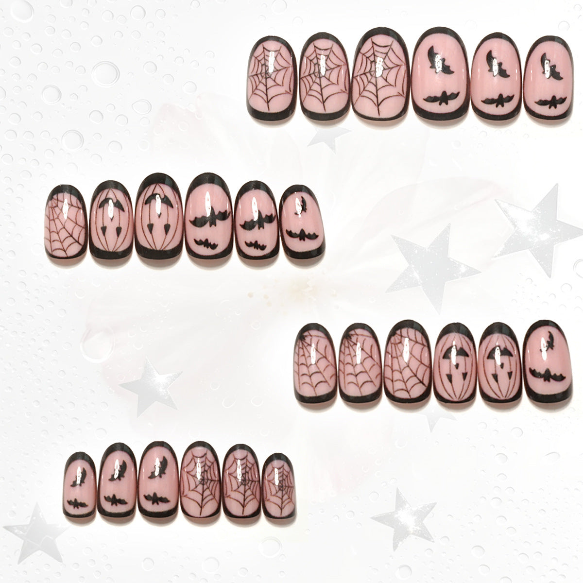 Halloween-Themen Press-On Nagelkunst Set