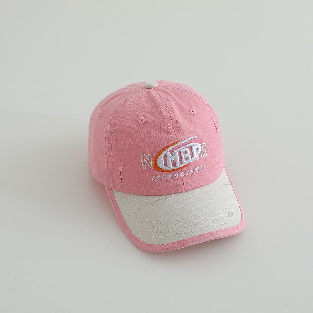 Herren Distressed Baumwolle Logo Baseballcap Brehn