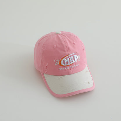 Herren Distressed Baumwolle Logo Baseballcap Brehn