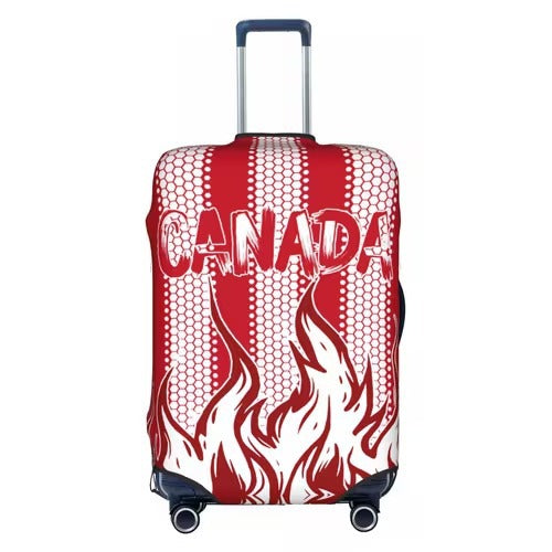 Unisex nan elastische Kofferschutzhülle mit Fußball-Argyle-Motiv, reißfestes Stretchcover für Trolley mit Griff- und Rollenöffnungen Brehn