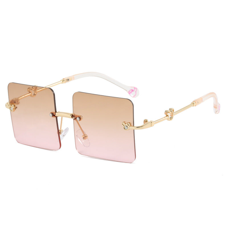 Damen quadratische Sonnenbrille mit luxuriösem, hochwertigem Rahmen Brehn