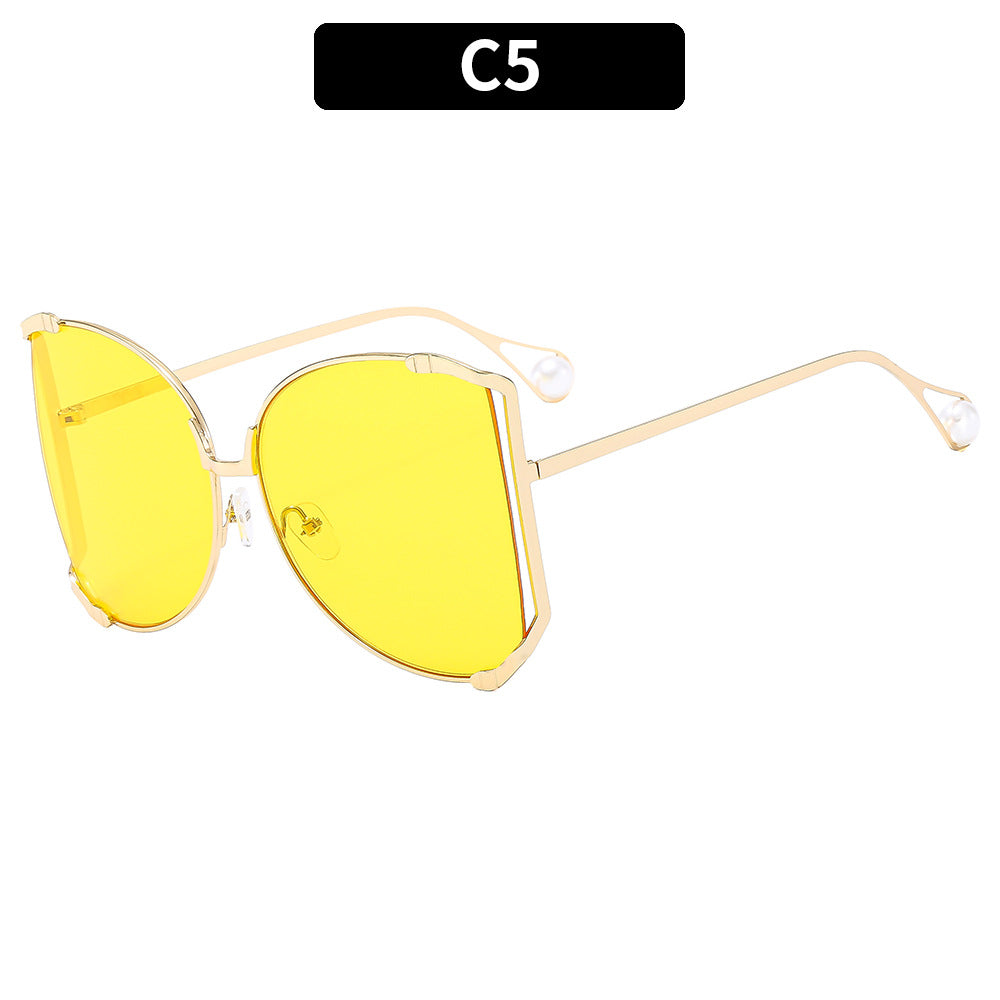Oversized Geometrische Katzenauge Sonnenbrille