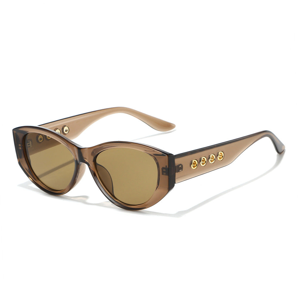 Cat-Eye Sonnenbrille mit dekorativen goldenen Akzenten Brehn