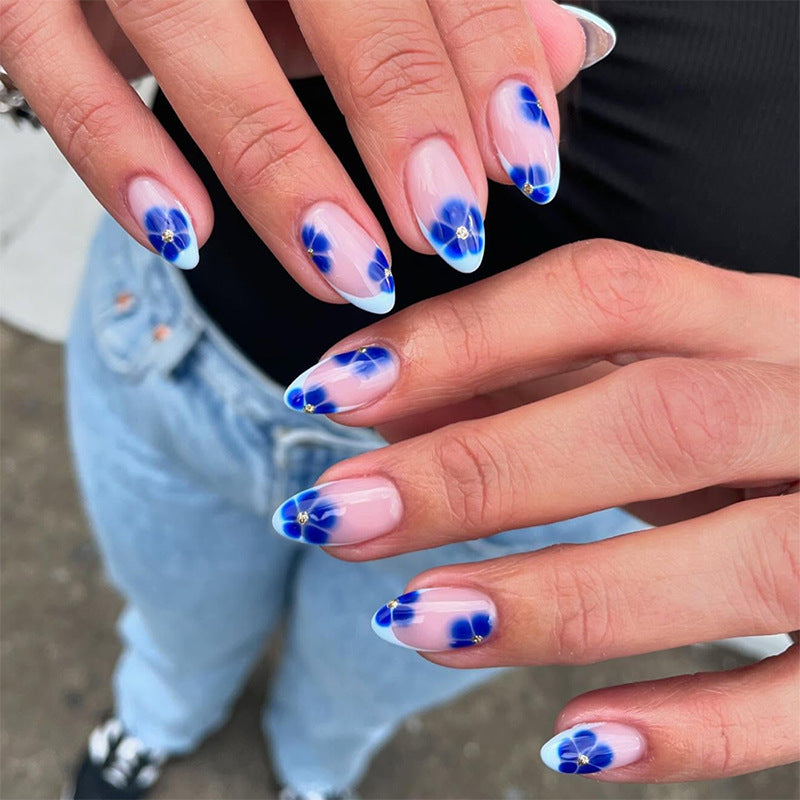 Florales Druck Press-On Nagelset Brehn