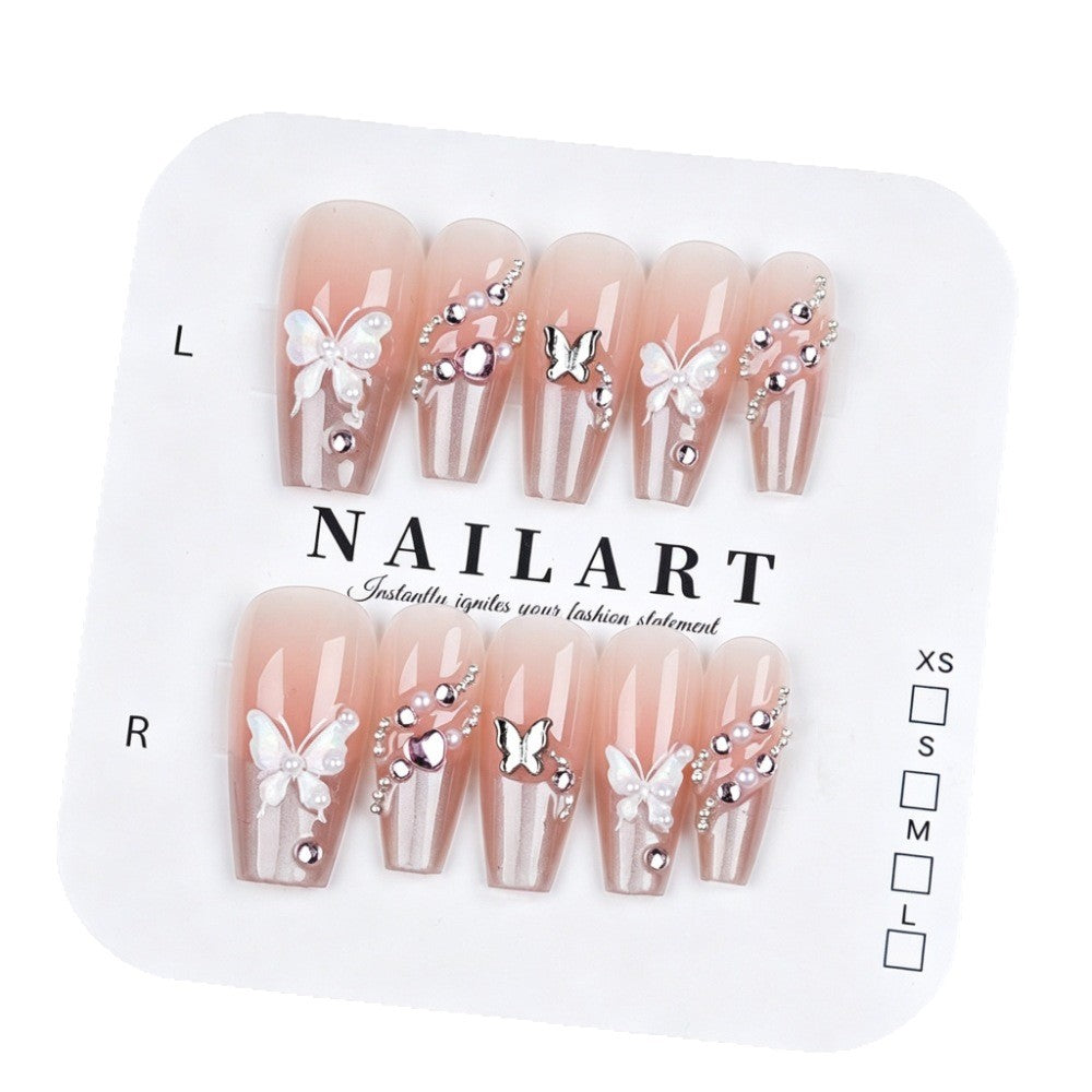 Künstlerisches Press-On Nagelset mit Sternmotiven Brehn