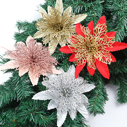 Glitzerndes Feiertags-Blumenakzent-Ornament Brehn