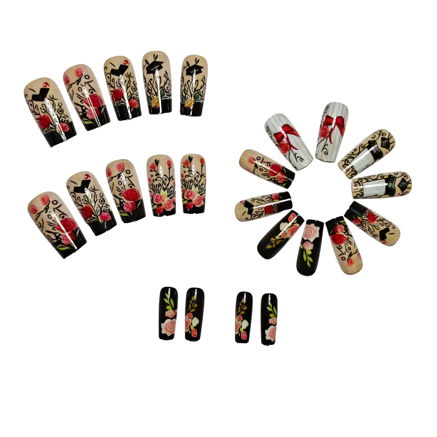 Glamouröse Kunstnägel mit Floralen Motiven Brehn