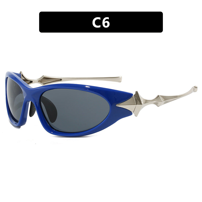 Damen futuristische Sportsonnenbrille mit ergonomischem Design Brehn