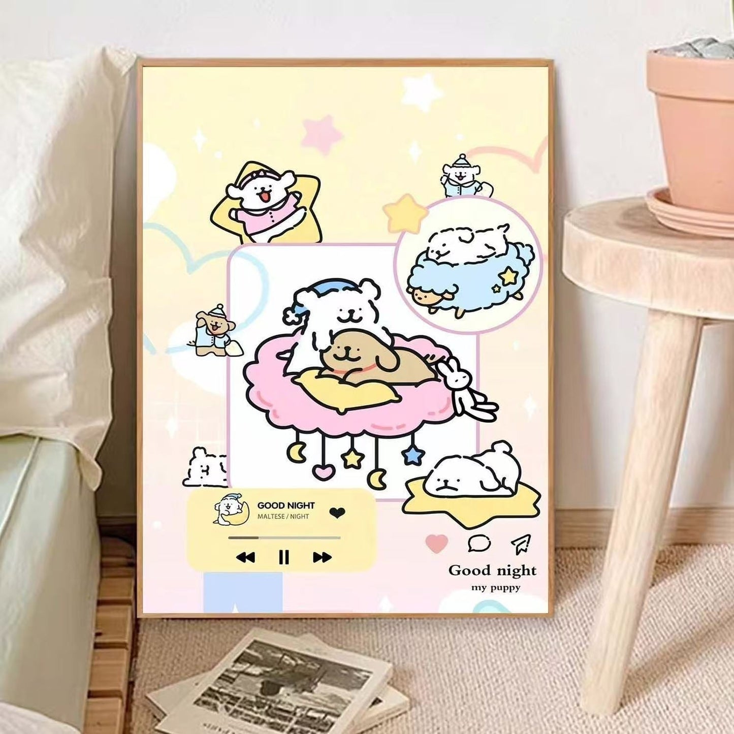 Niedliches Tier-Themen Illustrative Wandkunst Brehn