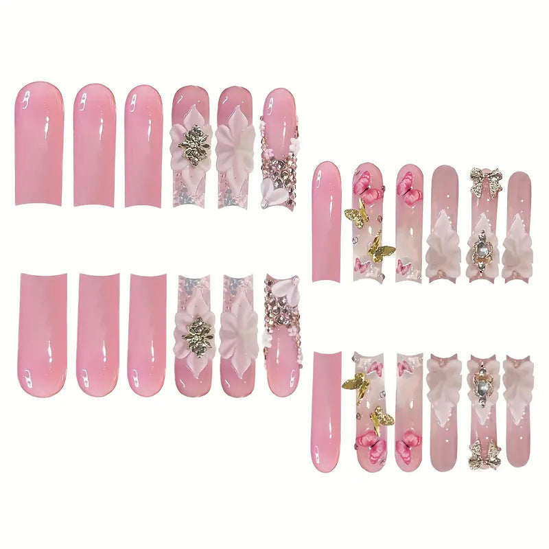 Blumen-inspiriertes Acryl-Nagelkunst Brehn